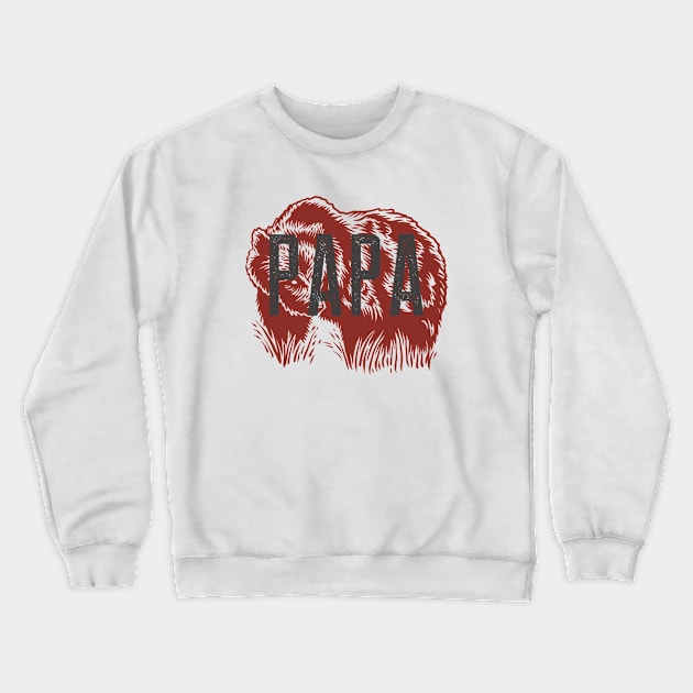 Papa Bear Crewneck Sweatshirt by Tshirtmoda